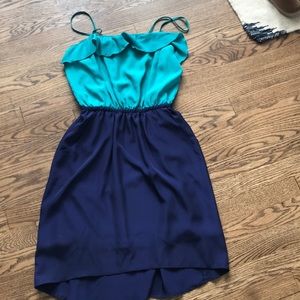 Hi lo dress color block